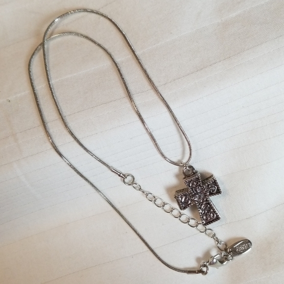 Alexas Angels Silver Cross Locket Necklace - Picture 2 of 5